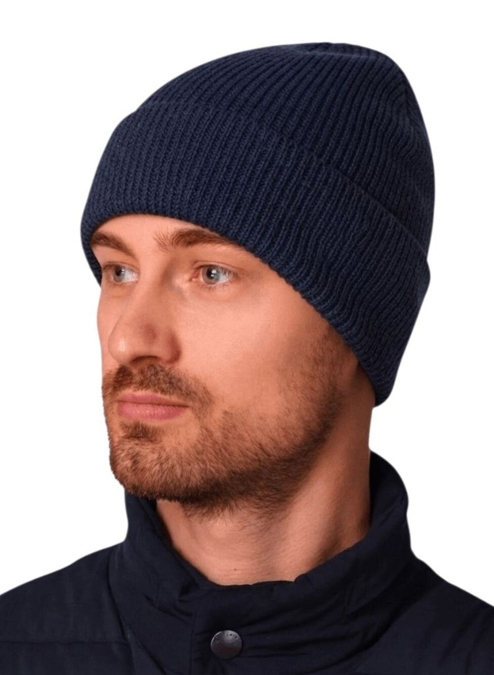 NWT GOODFELLOW & CO Men's Navy Blue Acrylic Cuffed Beanie